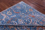 Blue Persian Hand Knotted Wool & Silk Rug - 9' 0" X 11' 10" - Golden Nile