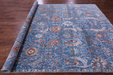 Blue Persian Hand Knotted Wool & Silk Rug - 9' 0" X 11' 10" - Golden Nile
