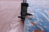 Blue Persian Hand Knotted Wool & Silk Rug - 9' 0" X 11' 10" - Golden Nile