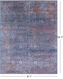 SUPER SALE Persian Hand Knotted Wool & Silk Rug - 8' 1" X 10' 1"