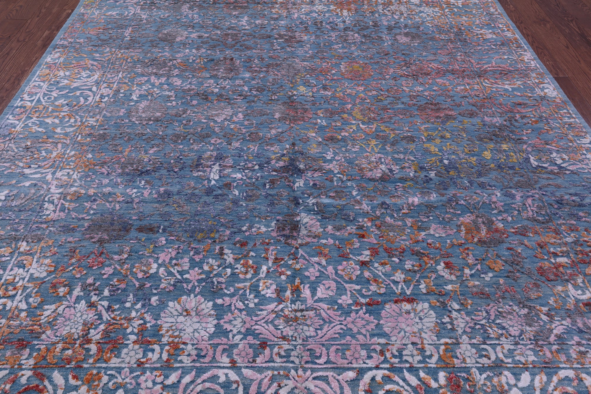 SUPER SALE Persian Hand Knotted Wool & Silk Rug - 8' 1" X 10' 1"