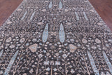 Grey Persian Ziegler Hand Knotted Wool & Silk Rug - 9' 0" X 12' 4"