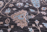 Grey Persian Ziegler Hand Knotted Wool & Silk Rug - 9' 0" X 12' 4"
