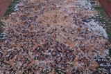 SUPER SALE Contemporary Hand Knotted Wool & Silk Rug - 8' 0" X 10' 6"