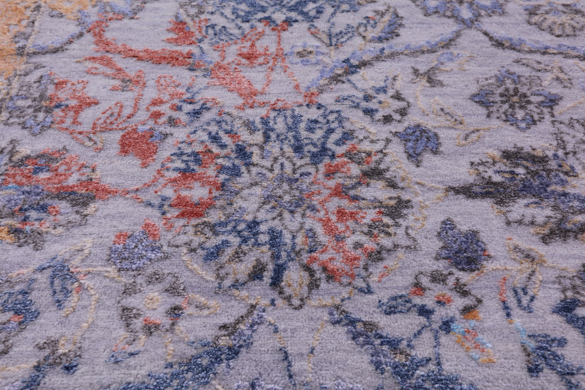 SUPER SALE Persian Hand Knotted Wool & Silk Rug - 8' 0" X 10' 1"