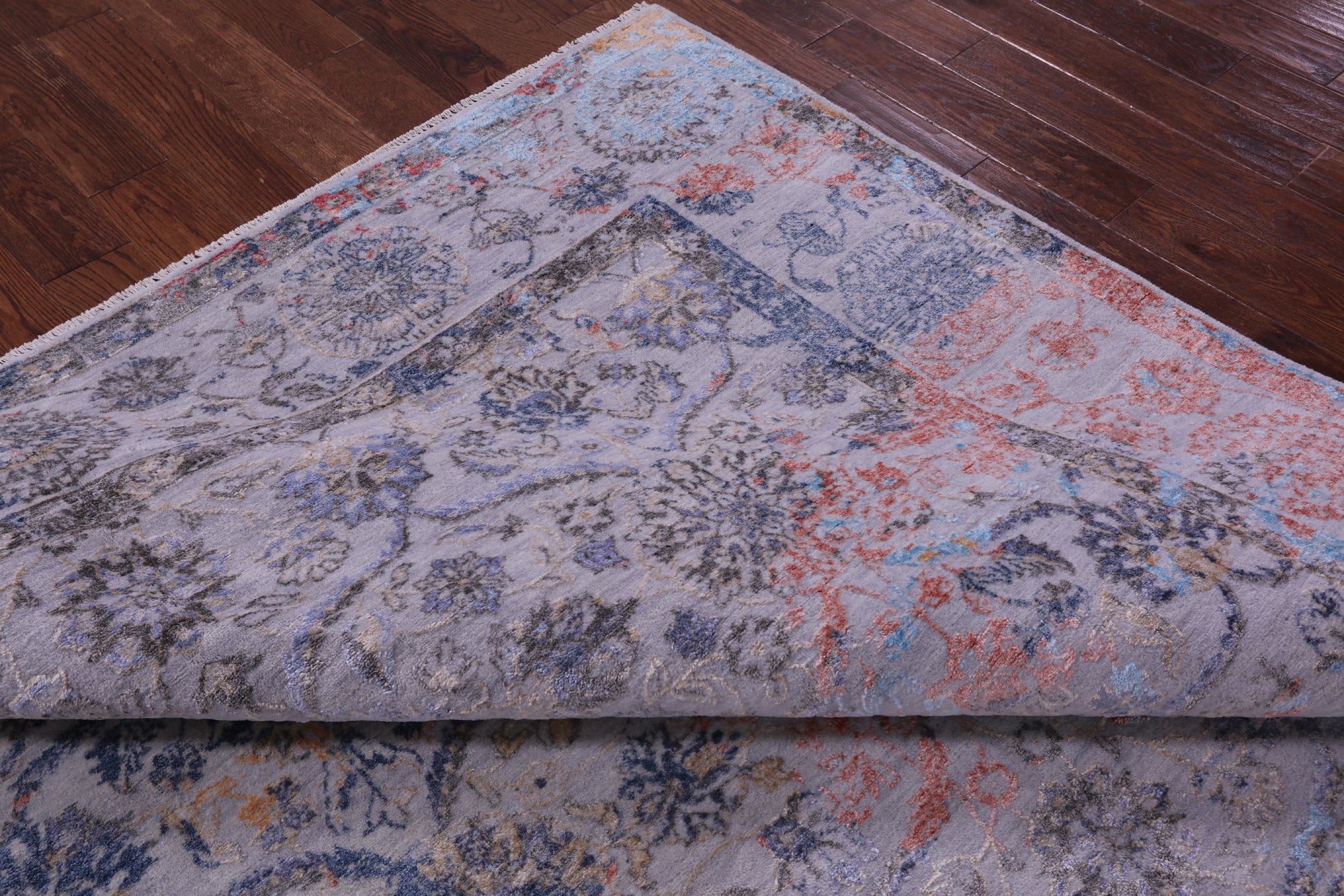 SUPER SALE Persian Hand Knotted Wool & Silk Rug - 8' 0" X 10' 1"