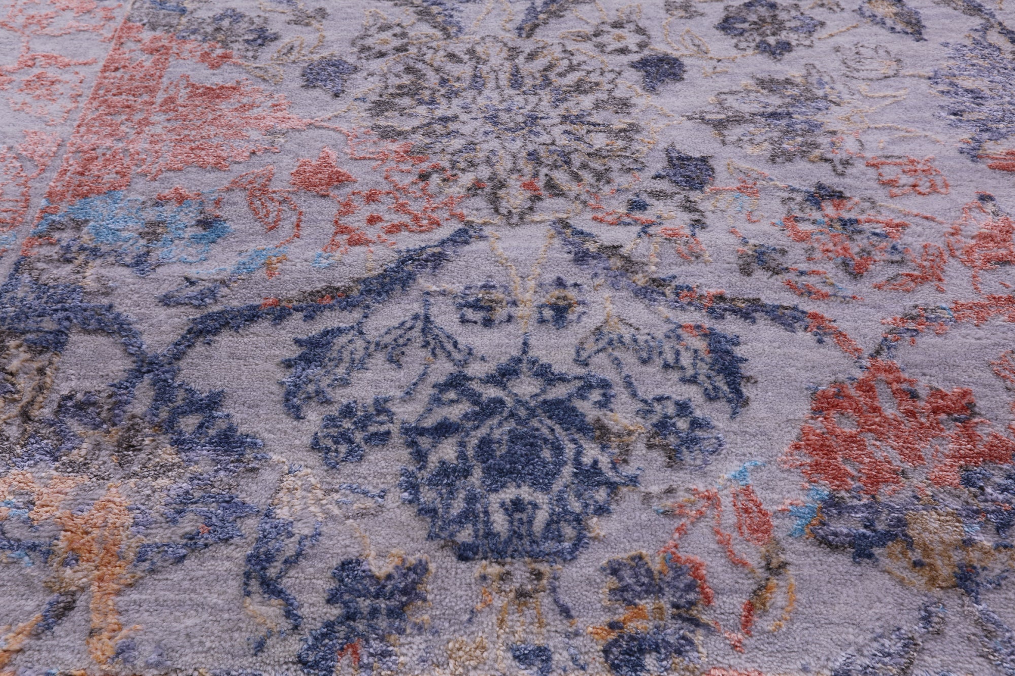 SUPER SALE Persian Hand Knotted Wool & Silk Rug - 8' 0" X 10' 1"