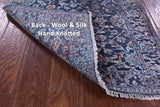 SUPER SALE Persian Hand Knotted Wool & Silk Runner Rug - 2' 7" X 12' 5"