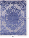 Grey Persian Hand Knotted Wool & Silk Rug - 8' 10" X 12' 4" - Golden Nile