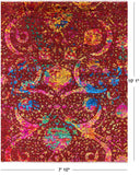 Brown Sickle Leaf Design Persian Hand Knotted Wool & Silk Rug - 7' 10" X 10' 1" - Golden Nile