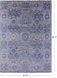 Geometric Persian Mamluk Hand Knotted Wool Rug - 8' 11" X 12' 1" - Golden Nile