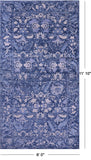 Blue Contemporary Hand Knotted Wool Rug - 6' 0" X 11' 10" - Golden Nile