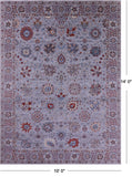 Grey Persian Handmade Wool Rug - 10' 0" X 14' 0" - Golden Nile