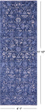 SUPER SALE Blue Modern Handmade Wool Runner Rug - 4' 1" X 11' 10"