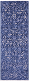 SUPER SALE Blue Modern Handmade Wool Runner Rug - 4' 1" X 11' 10"