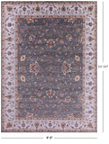 Grey Persian Hand Knotted Wool Rug - 9' 0" X 11' 11" - Golden Nile