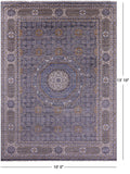 Geometric Persian Mamluk Hand Knotted Wool Rug - 10' 0" X 13' 10" - Golden Nile