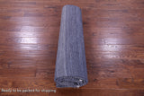 Blue Savannah Grass Hand Knotted Wool & Silk Rug - 8' 1" X 10' 3"