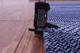 Blue Savannah Grass Hand Knotted Wool & Silk Rug - 8' 1" X 10' 3"