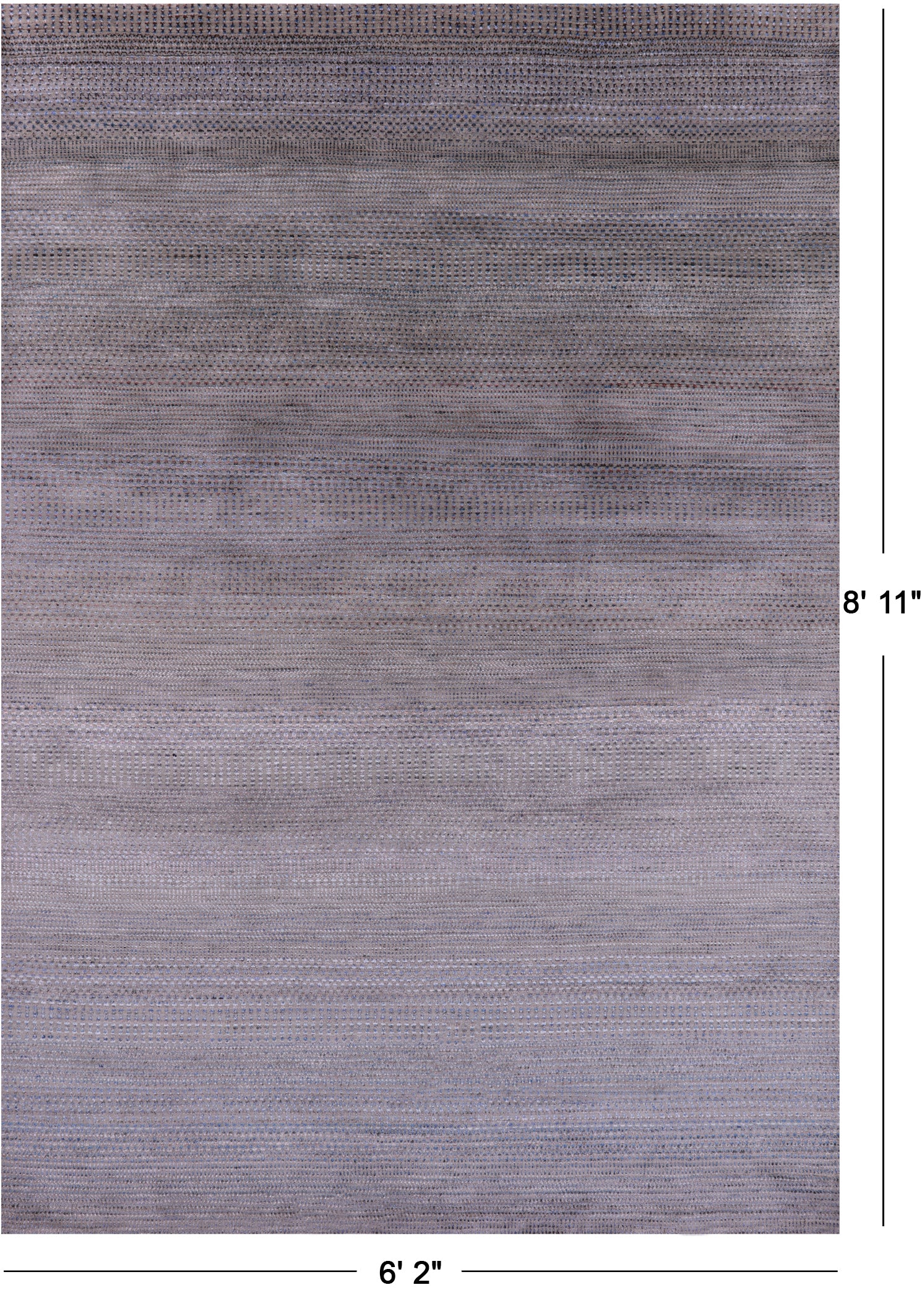 Savannah Grass Handmade Wool & Silk Rug - 6' 2" X 8' 11" - Golden Nile