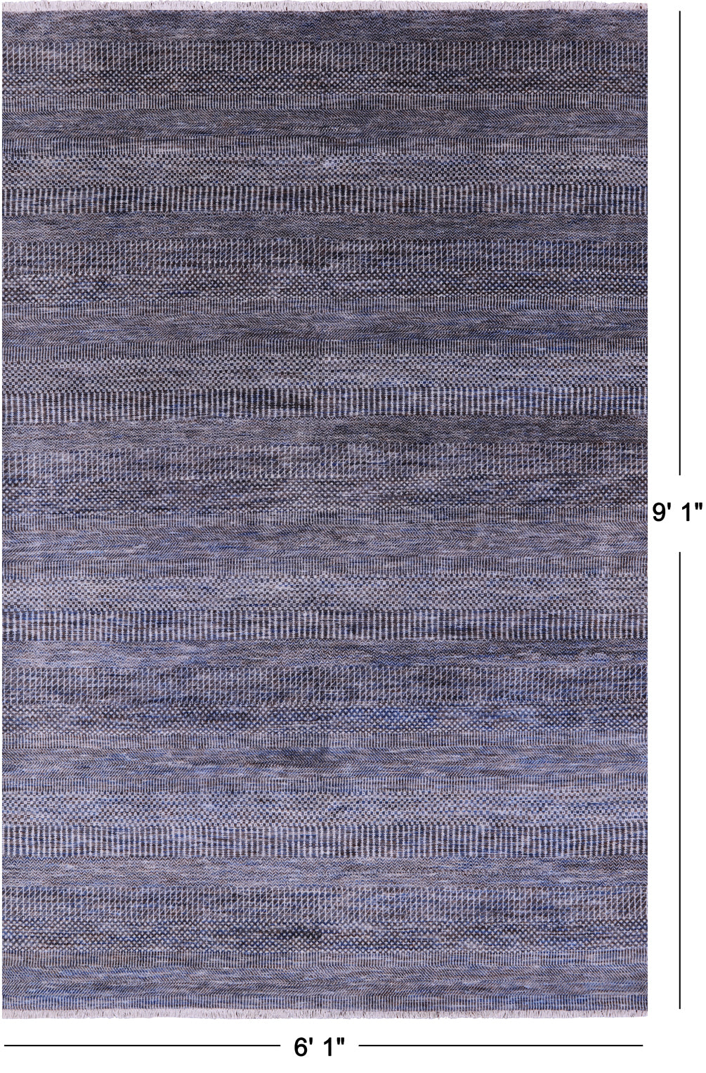 Savannah Grass Hand Knotted Wool & Silk Rug - 6' 1" X 9' 1"