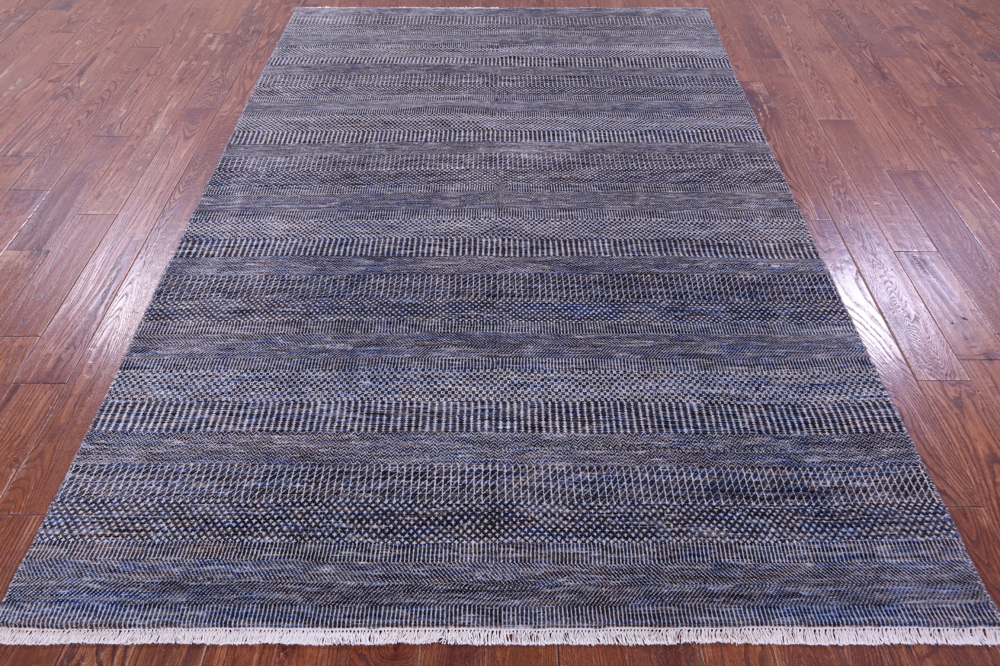 Savannah Grass Hand Knotted Wool & Silk Rug - 6' 1" X 9' 1"
