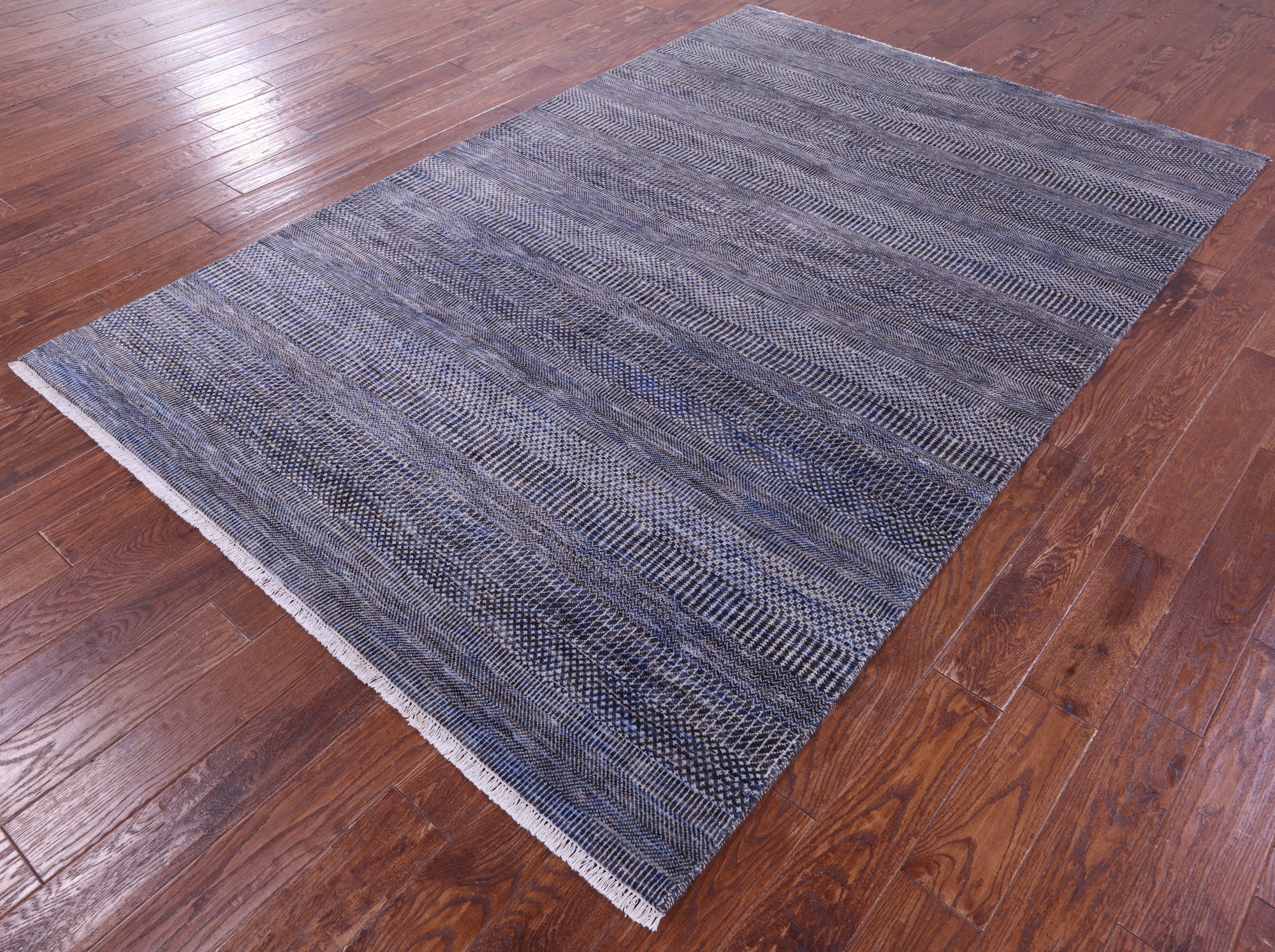 Savannah Grass Hand Knotted Wool & Silk Rug - 6' 1" X 9' 1"