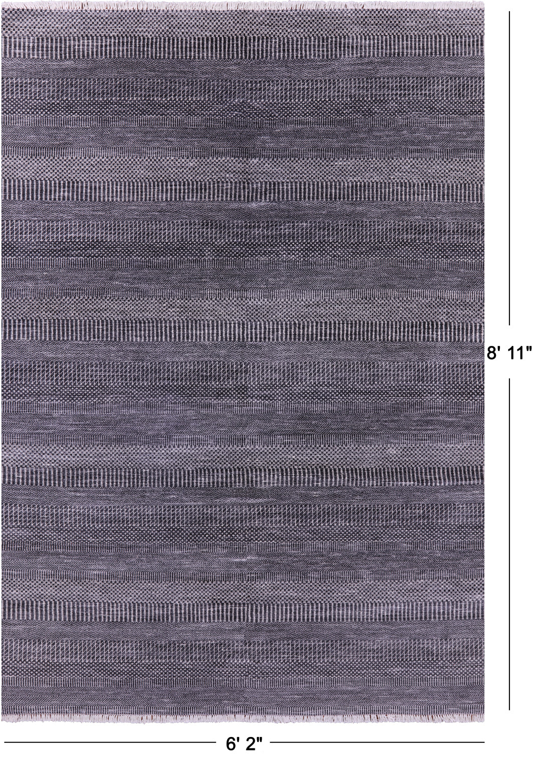 Savannah Grass Hand Knotted Wool & Silk Rug - 6' 2" X 8' 11"