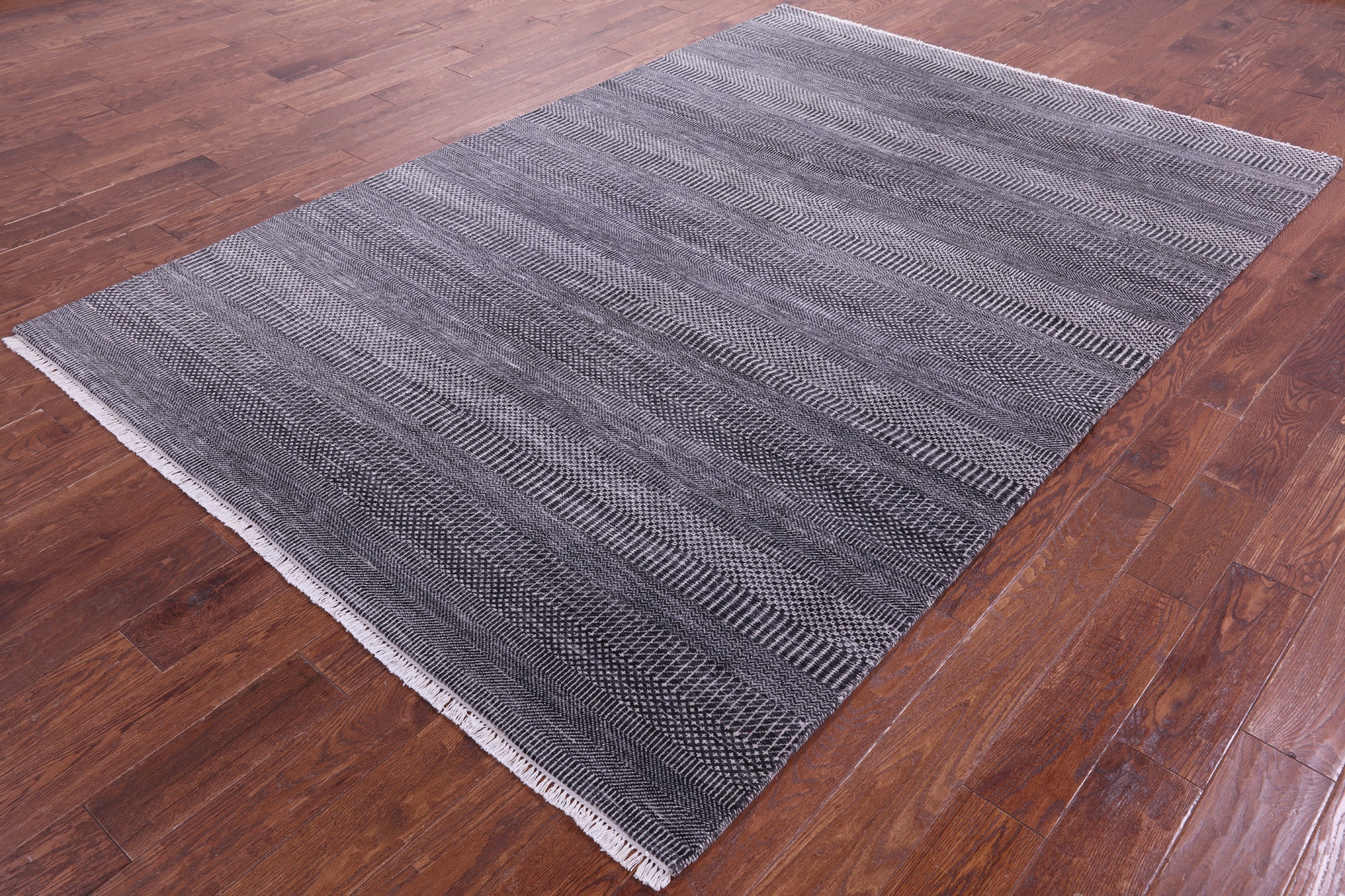 Savannah Grass Hand Knotted Wool & Silk Rug - 6' 2" X 8' 11"