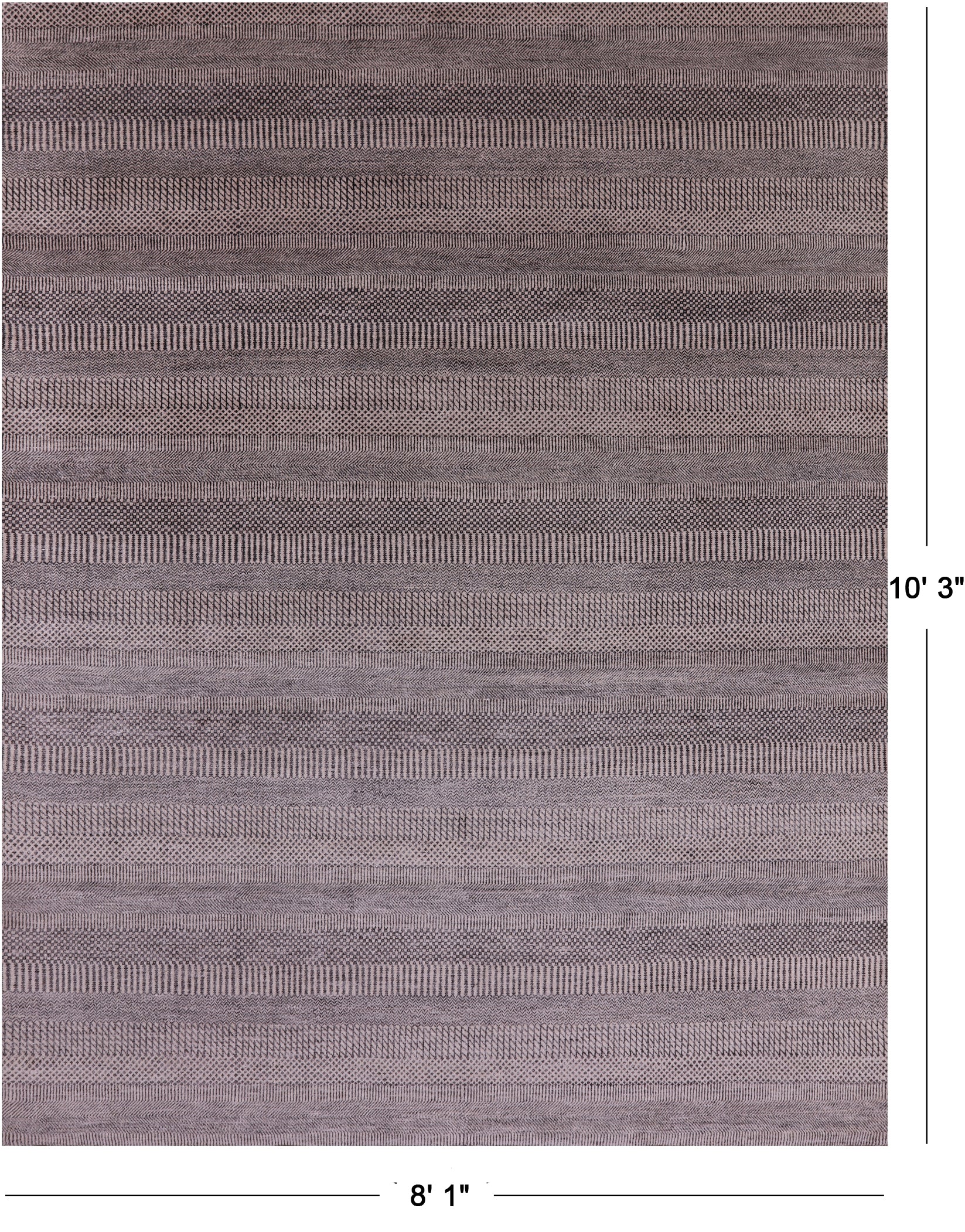 Savannah Grass Hand Knotted Wool & Silk Rug - 8' 1" X 10' 3" - Golden Nile