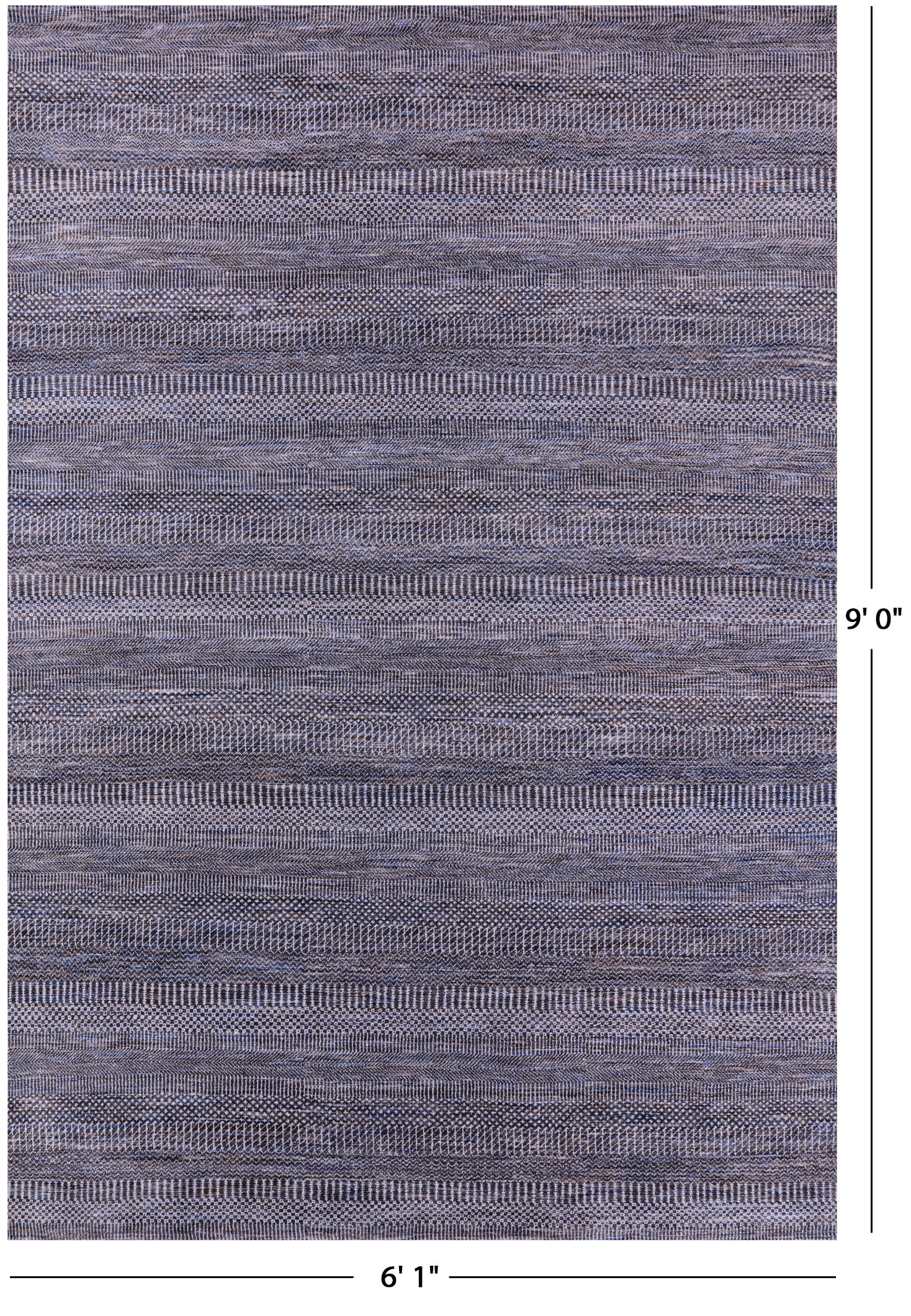 Savannah Grass Hand Knotted Wool & Silk Rug - 6' 1" X 9' 0" - Golden Nile