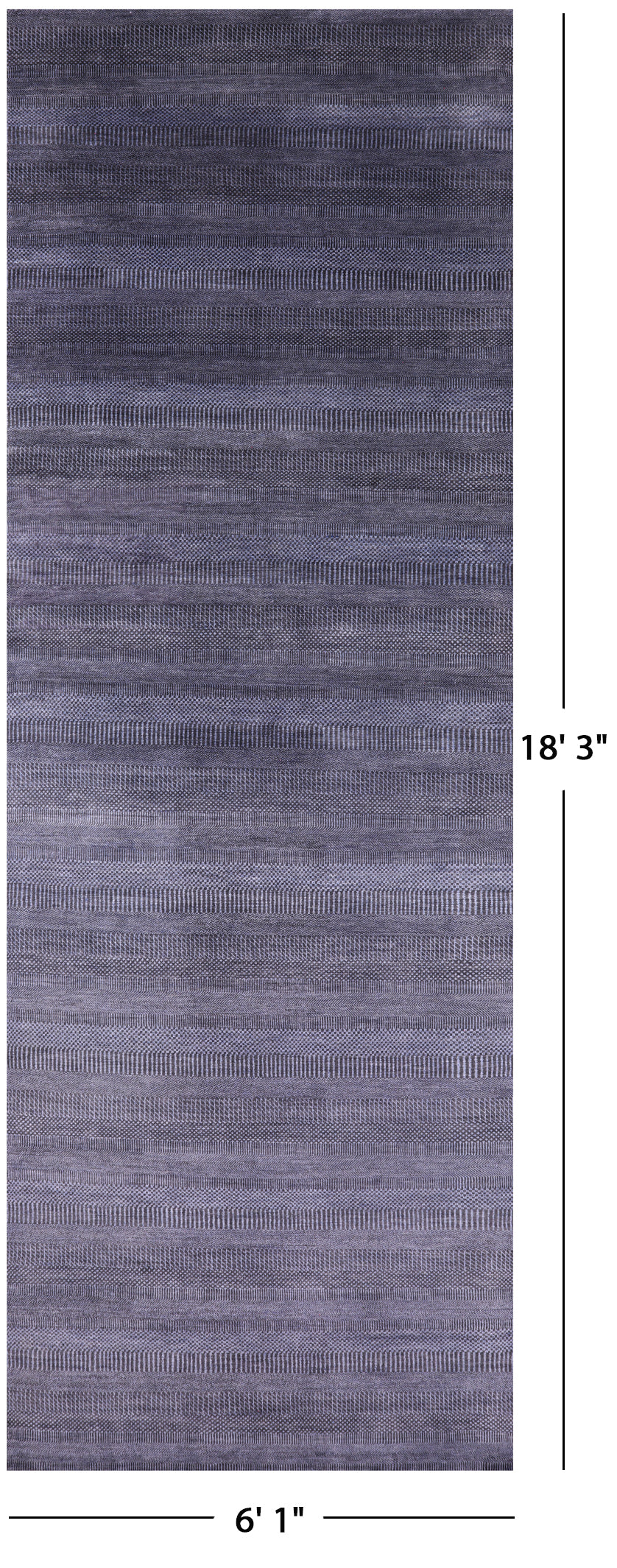 Savannah Grass Hand Knotted Wool & Silk Rug - 6' 1" X 18' 3" - Golden Nile
