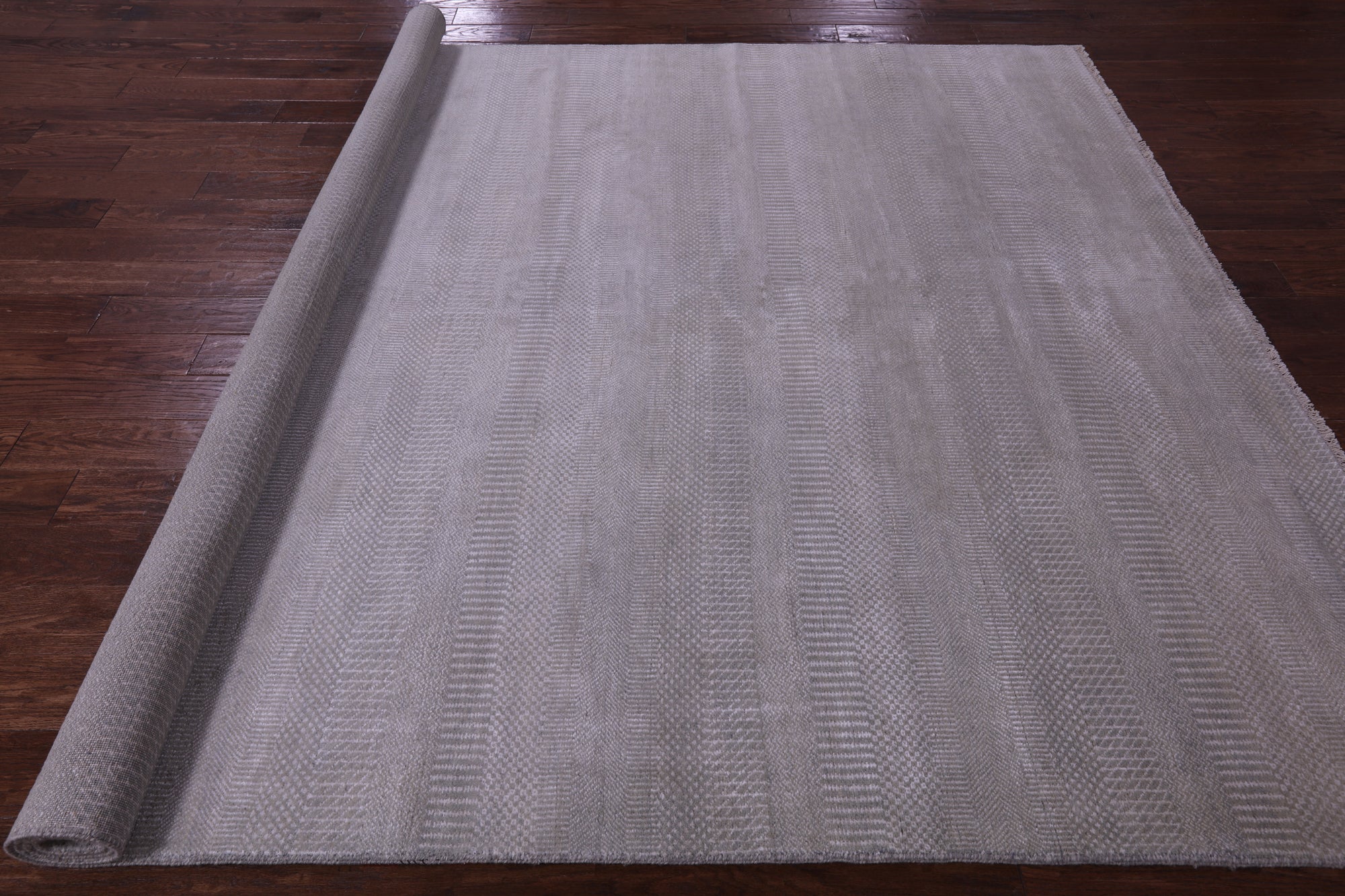 Savannah Grass Hand Knotted Wool & Silk Rug - 8' 0" X 9' 10"