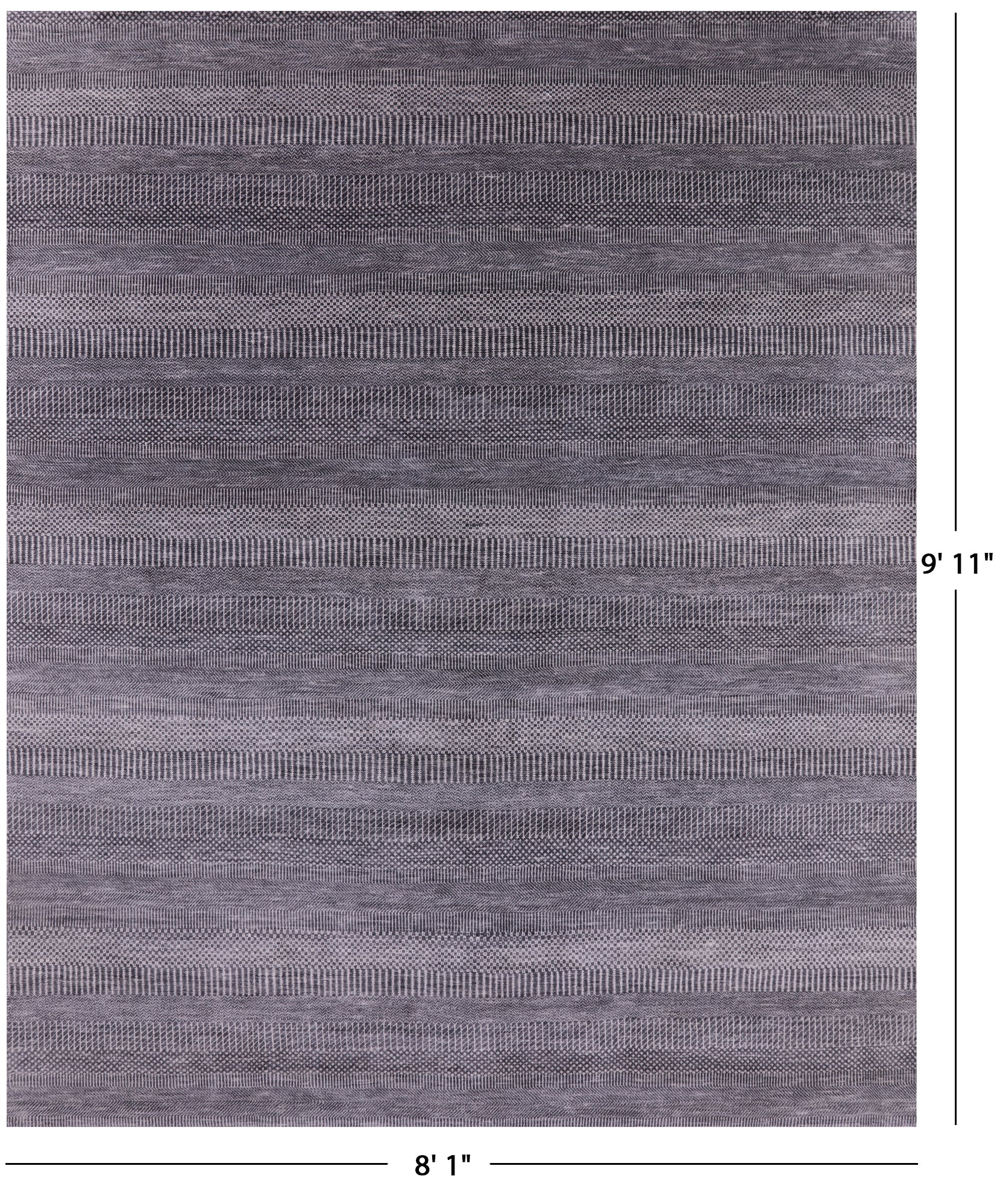 Savannah Grass Hand Knotted Wool & Silk Rug - 8' 1" X 9' 11" - Golden Nile