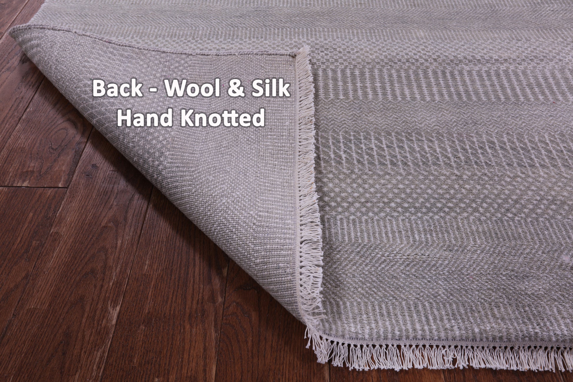 Savannah Grass Handmade Wool & Silk Rug - 8' 0" X 10' 1" - Golden Nile