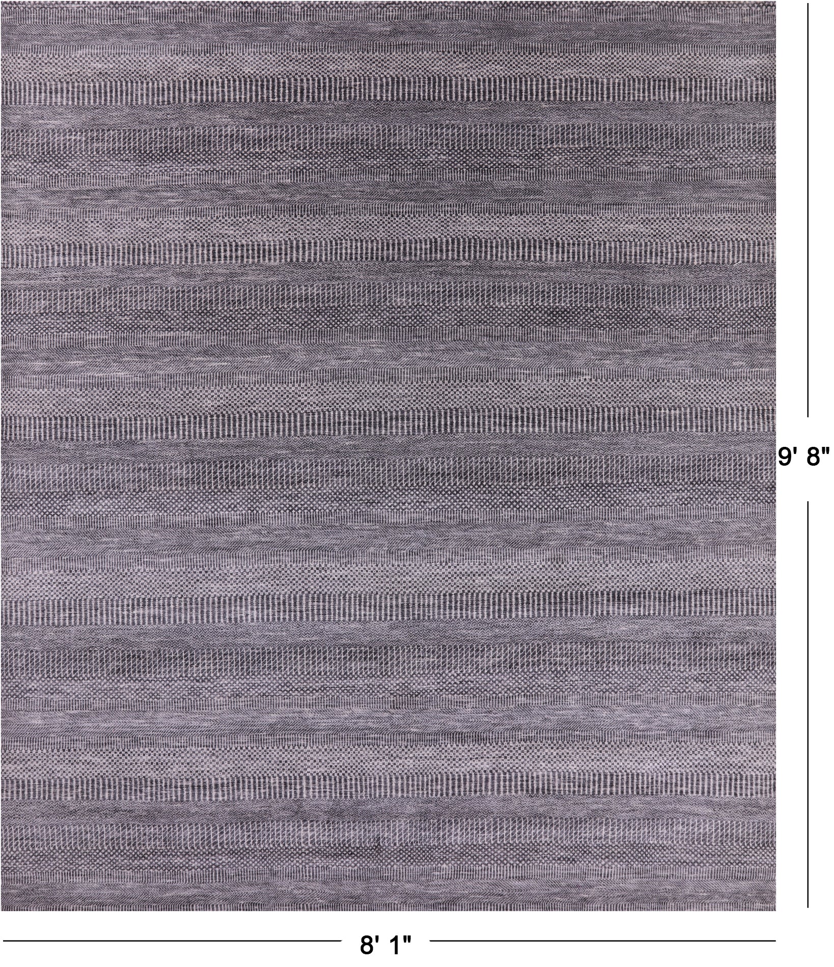 Savannah Grass Hand Knotted Wool & Silk Rug - 8' 1" X 9' 8" - Golden Nile