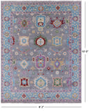 Grey Turkish Oushak Hand Knotted Wool Rug - 8' 2" X 10' 0" - Golden Nile