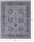 Grey Turkish Oushak Handmade Wool Rug - 8' 3" X 10' 0" - Golden Nile