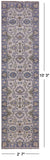 Ivory Turkish Oushak Hand Knotted Wool Runner Rug - 2' 7" X 10' 3" - Golden Nile