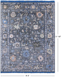 Grey Turkish Oushak Handmade Wool Rug - 9' 3" X 11' 10" - Golden Nile