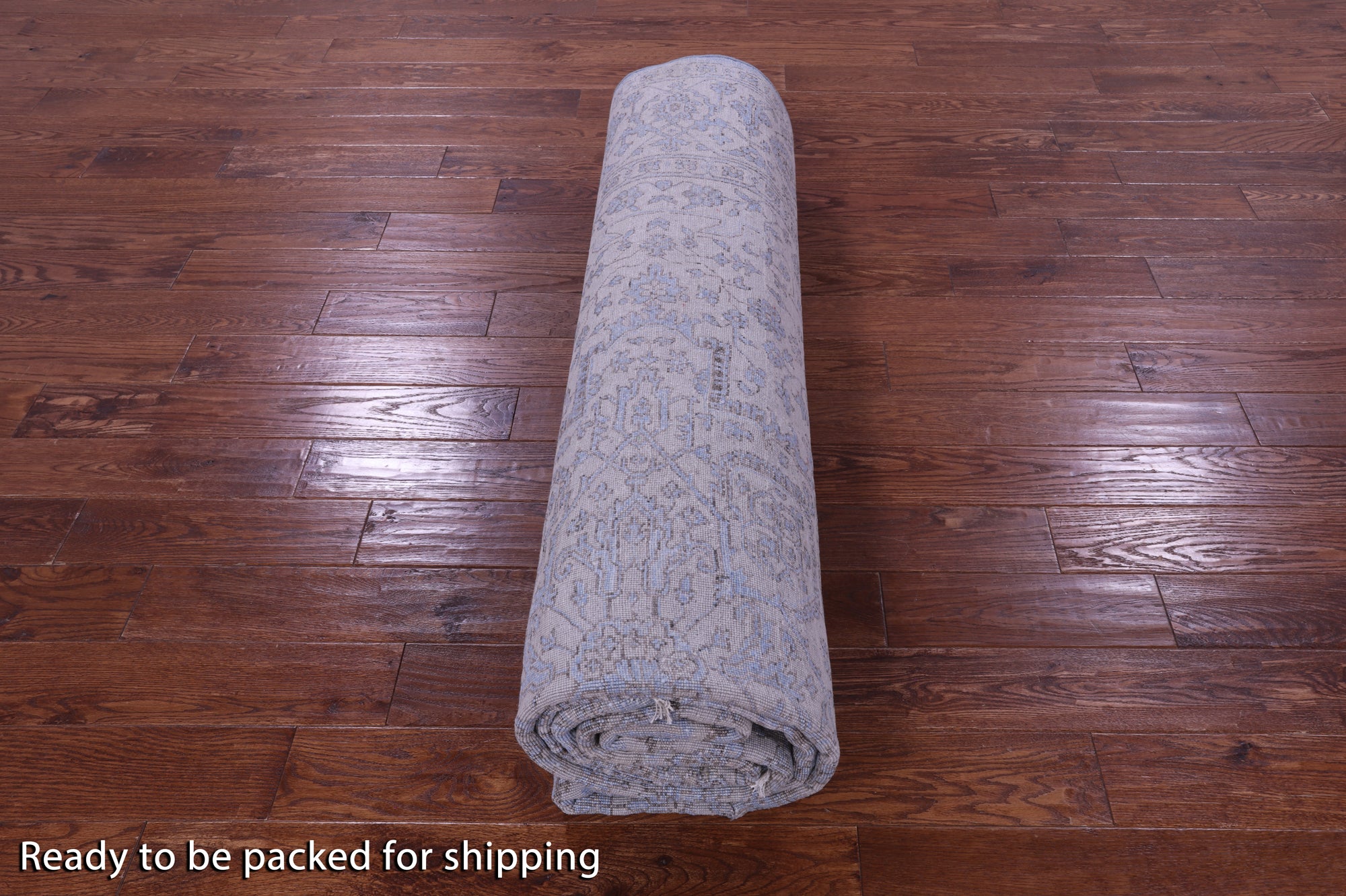 SUPER SALE Grey Persian Fine Serapi Hand Knotted Wool & Silk Rug - 9' 1" X 12' 2"
