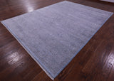 SUPER SALE Grey Persian Fine Serapi Hand Knotted Wool & Silk Rug - 9' 1" X 12' 2"