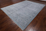 Grey Persian Fine Serapi Hand Knotted Wool & Silk Rug - 9' 1" X 12' 2"