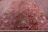 SUPER SALE Modern Handmade Wool & Silk Rug - 8' 11" X 12' 3"