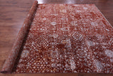 SUPER SALE Modern Handmade Wool & Silk Rug - 8' 11" X 12' 3"