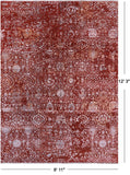 SUPER SALE Modern Handmade Wool & Silk Rug - 8' 11" X 12' 3"