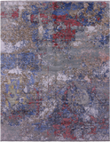 Abstract Contemporary Handmade Wool & Silk Rug - 8' 1" X 10' 1" - Golden Nile