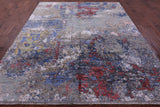 Abstract Contemporary Handmade Wool & Silk Rug - 8' 1" X 10' 1" - Golden Nile