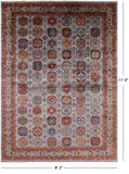 Turkmen Ersari Hand Knotted Wool Rug - 8' 2" X 11' 4" - Golden Nile