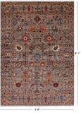 Peshawar Hand Knotted Wool Rug - 5' 8" X 8' 1" - Golden Nile